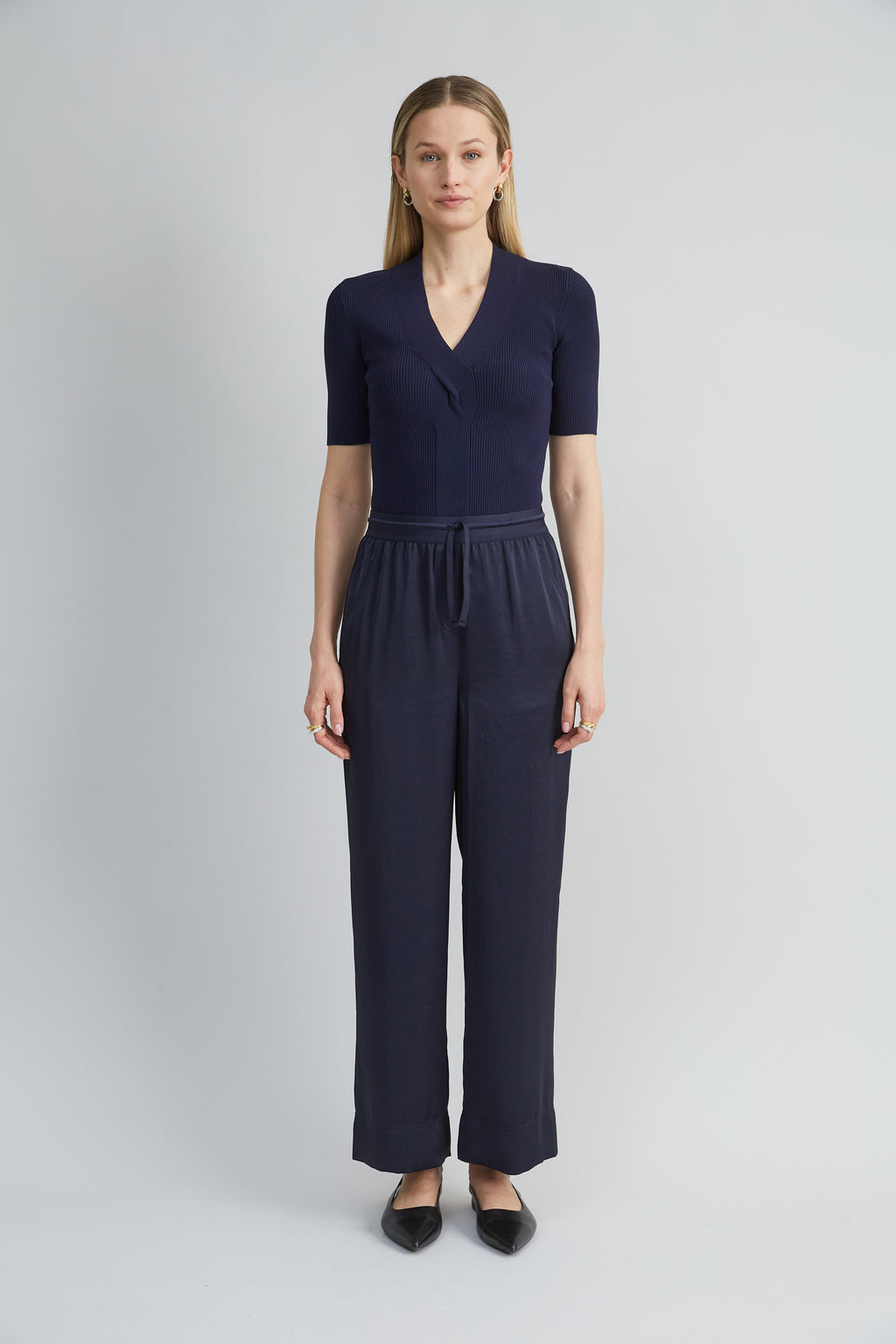 Women Satin Wide Leg Pant  | Elie Tahari