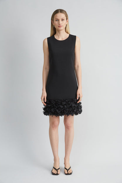 Women Floral Hem Shift Dress Black | Elie Tahari