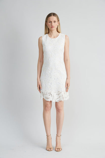 Women Lace Shift Dress Foam | Elie Tahari