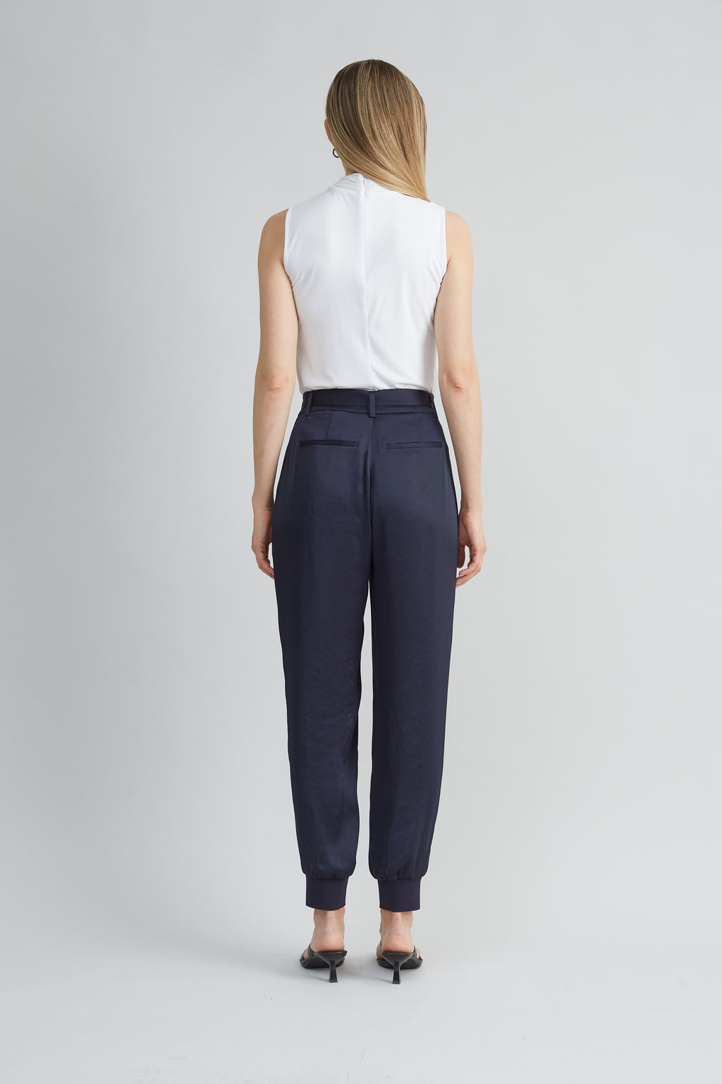 Women Satin Belted Cargo Pant  | Elie Tahari