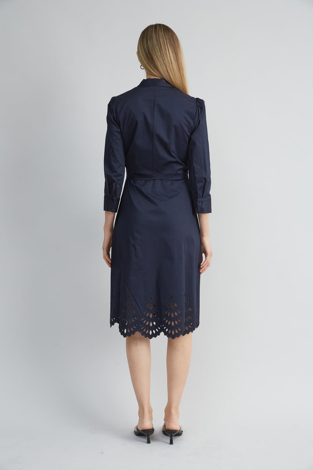 Women Cotton Tie Embroidered Dress Stargazer | Elie Tahari