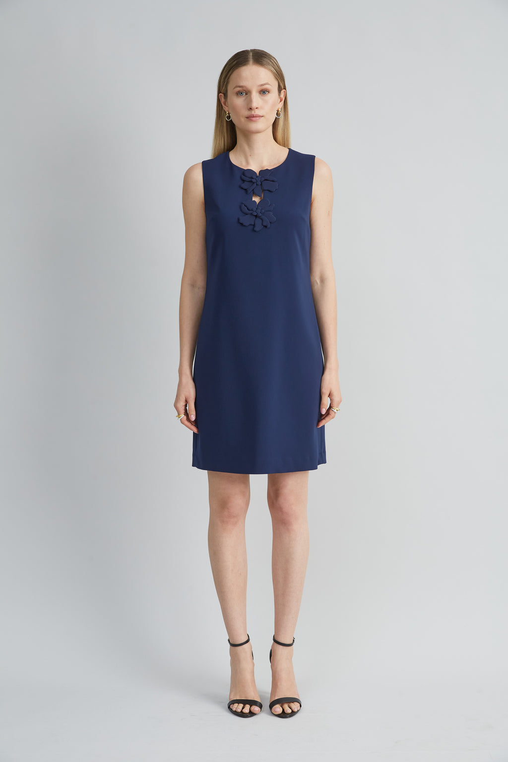 Women Flower Shift Dress Galaxy Navy | Elie Tahari