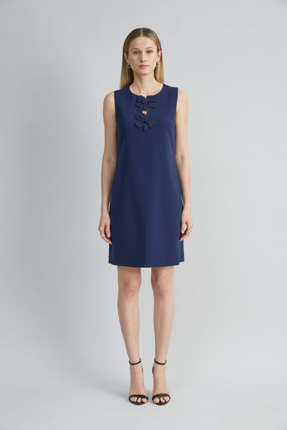 Women Flower Shift Dress Galaxy Navy | Elie Tahari