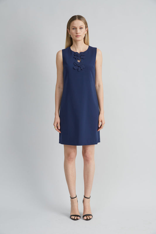 Women Flower Shift Dress Galaxy Navy | Elie Tahari
