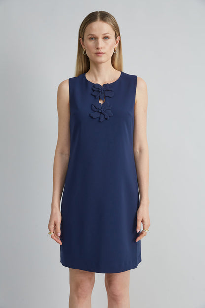 Women Flower Shift Dress Galaxy Navy | Elie Tahari