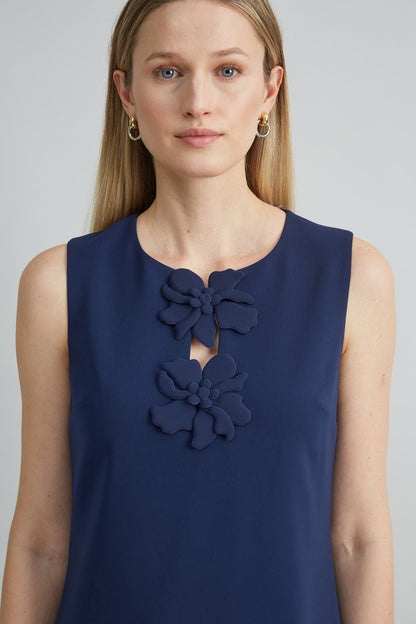 Women Flower Shift Dress Galaxy Navy | Elie Tahari
