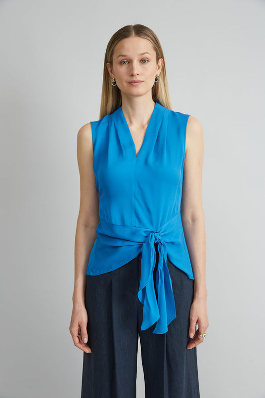 Women Silk Side Tie Shirt  | Elie Tahari
