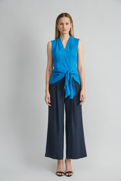 Women Silk Side Tie Shirt  | Elie Tahari