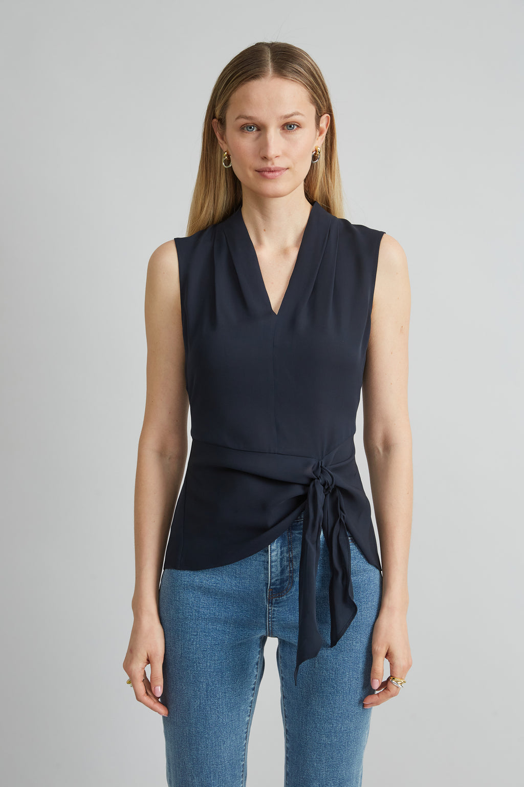 Women Silk Side Tie Shirt  | Elie Tahari
