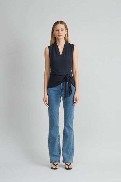 Women Silk Side Tie Shirt  | Elie Tahari