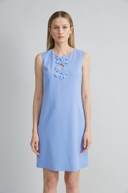 Women Flower Shift Dress Horizon Blue | Elie Tahari
