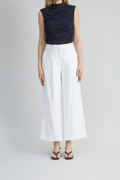 Women Pleated Linen Pant  | Elie Tahari