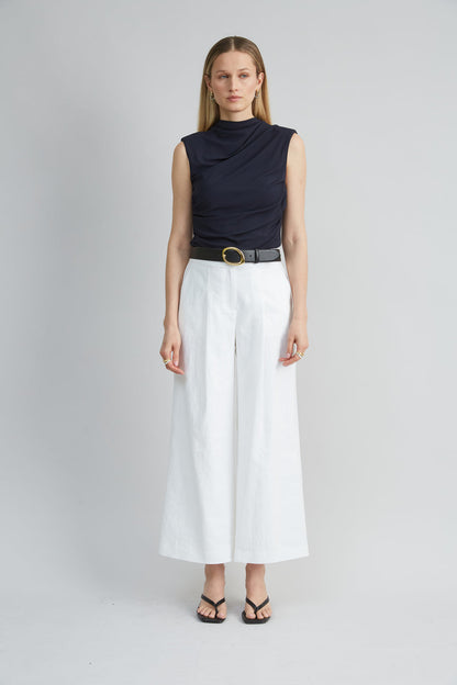 Women Pleated Linen Pant  | Elie Tahari