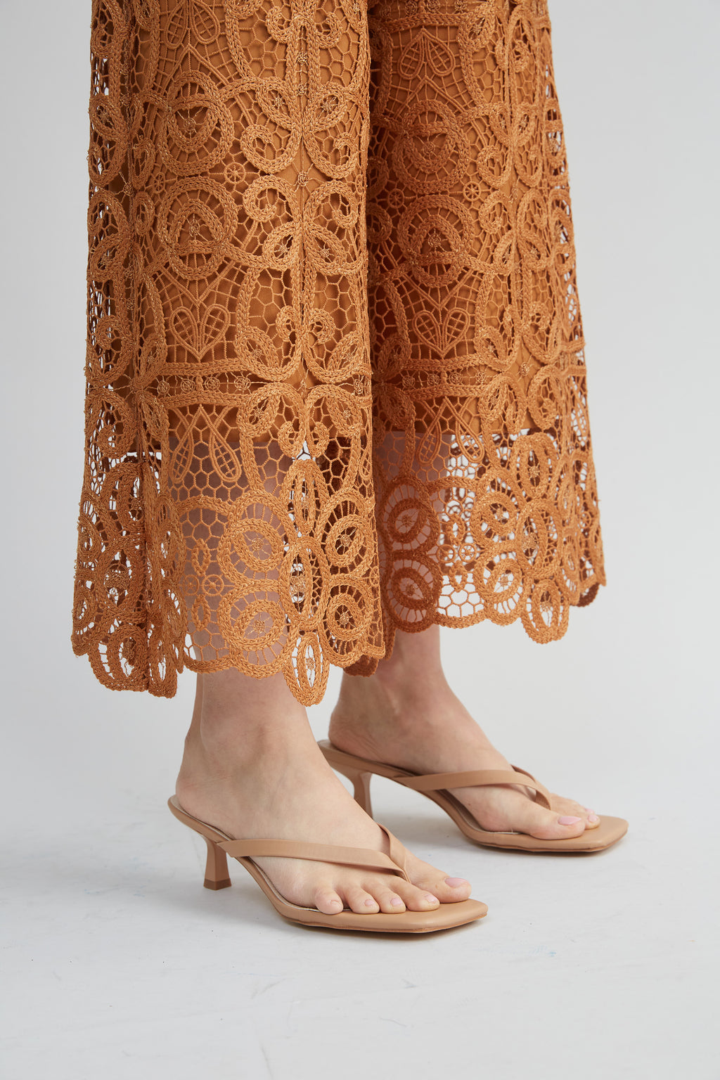 Women Lace Palazzo Pant Caramel | Elie Tahari