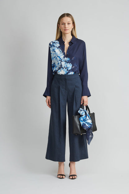 Women Silk Midnight Shadow Shirt  | Elie Tahari