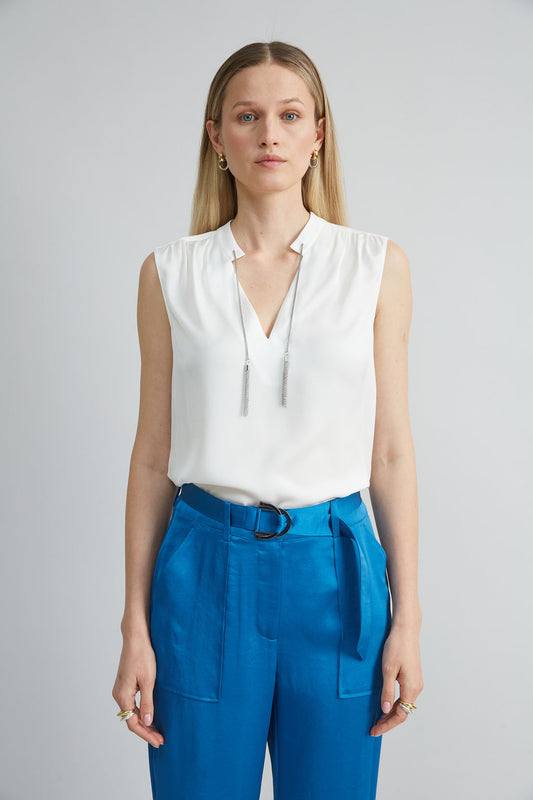 Women Silk Chain Shirt  | Elie Tahari