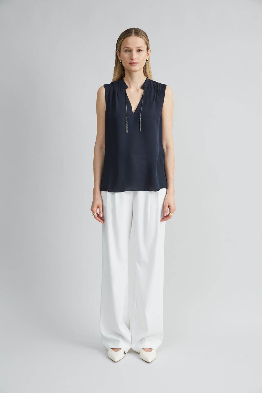 Women Silk Chain Shirt  | Elie Tahari