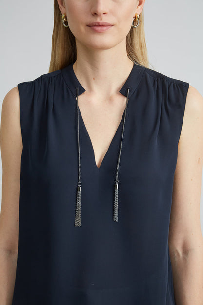Women Silk Chain Shirt  | Elie Tahari