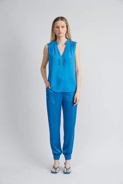 Women Silk Chain Shirt Ocean | Elie Tahari