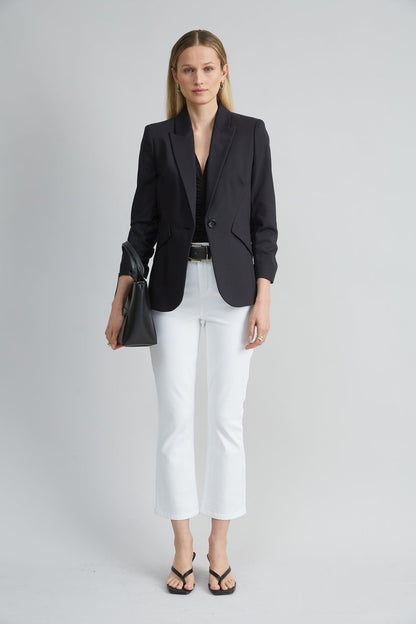 Women Ruched V-Neck Jersey Knit  | Elie Tahari