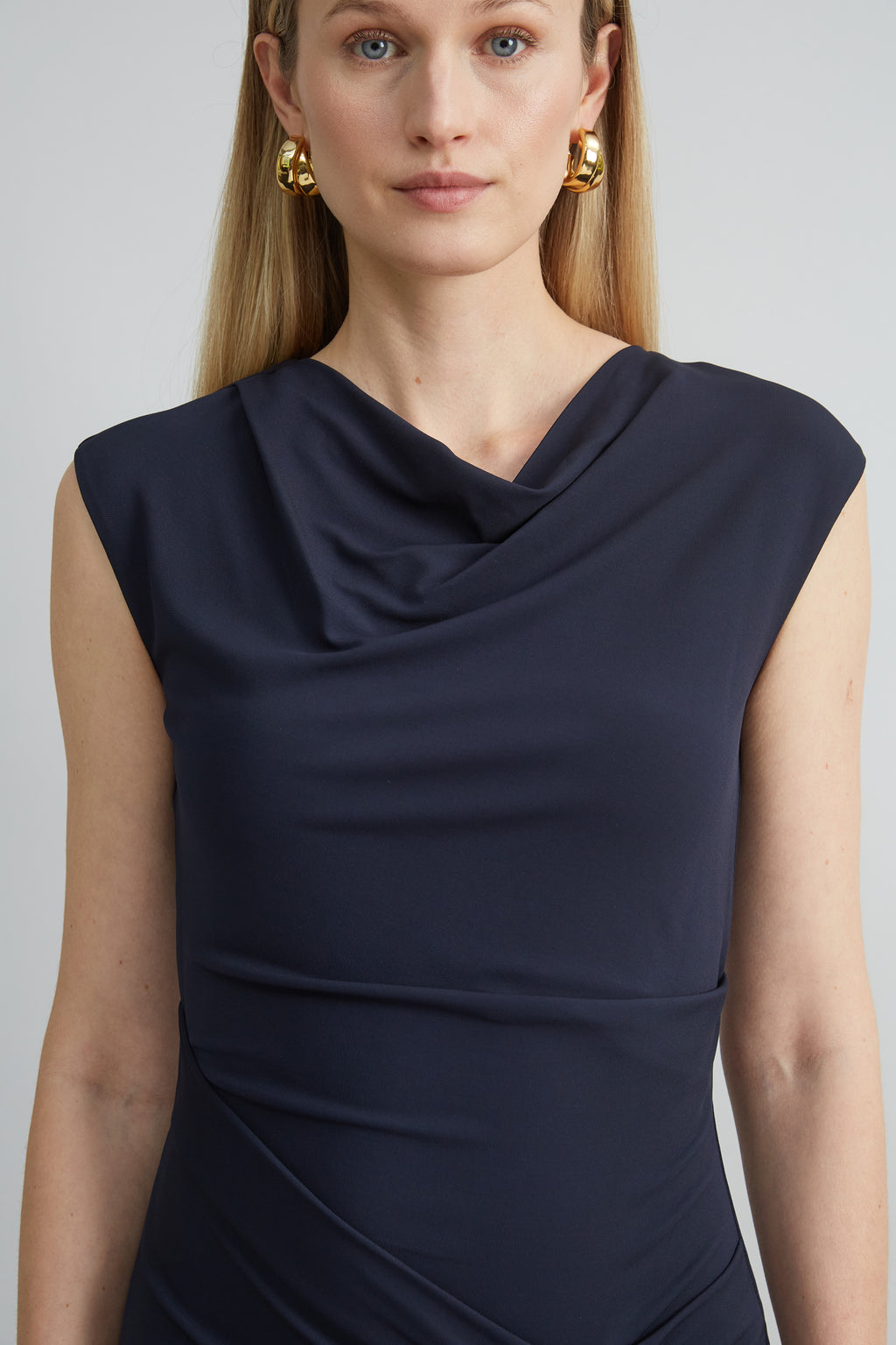 Women Matte Jersey Dress Indigo | Elie Tahari