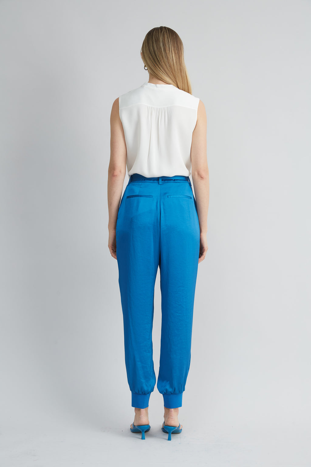 Women Satin Belted Cargo Pant  | Elie Tahari