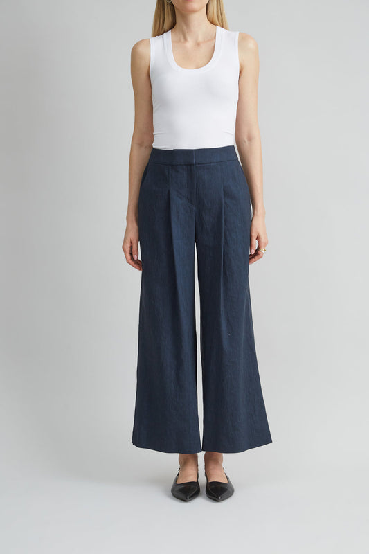 Women Pleated Linen Pant  | Elie Tahari