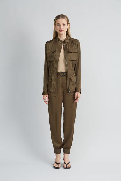 Women Satin Utility Jacket  | Elie Tahari