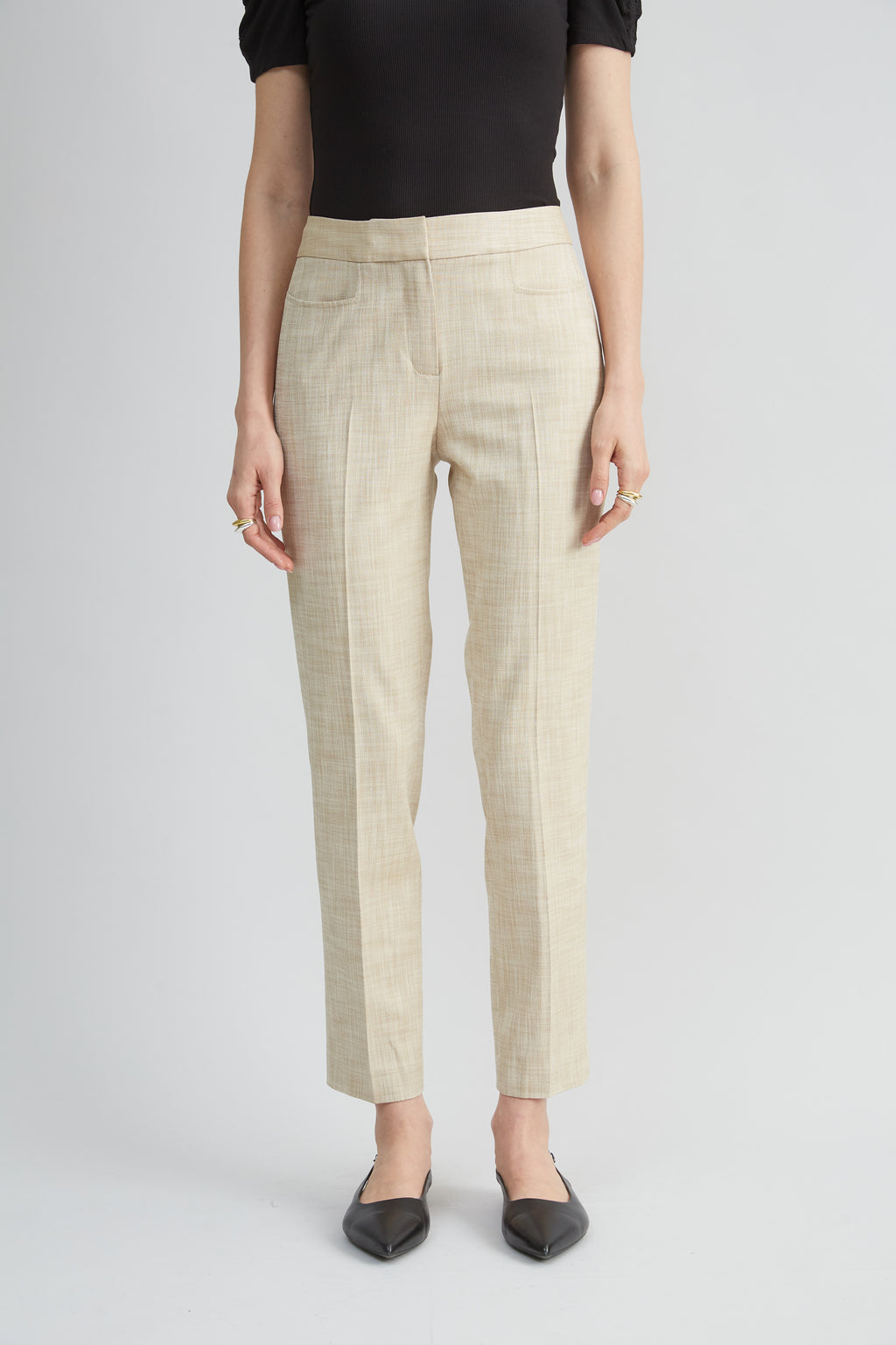 Women Melange Slim Pant  | Elie Tahari