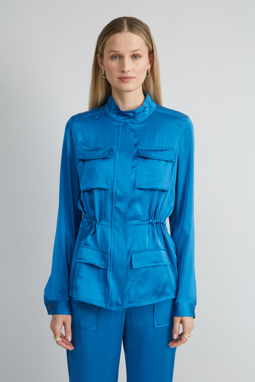 Women Satin Utility Jacket  | Elie Tahari