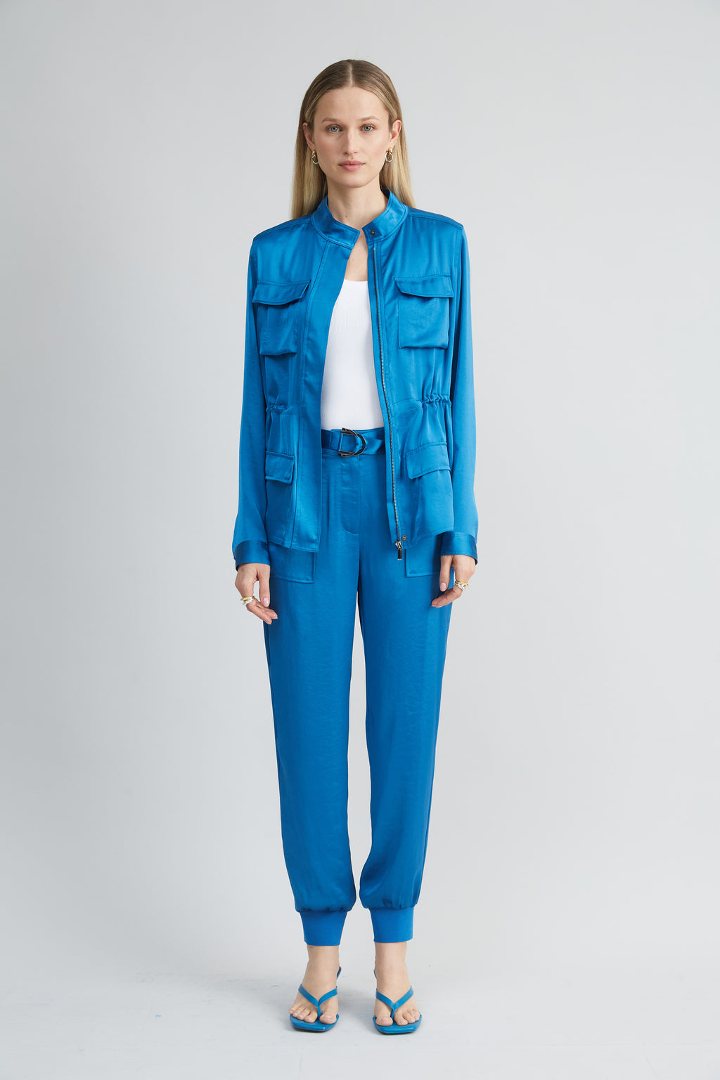 Women Satin Utility Jacket  | Elie Tahari