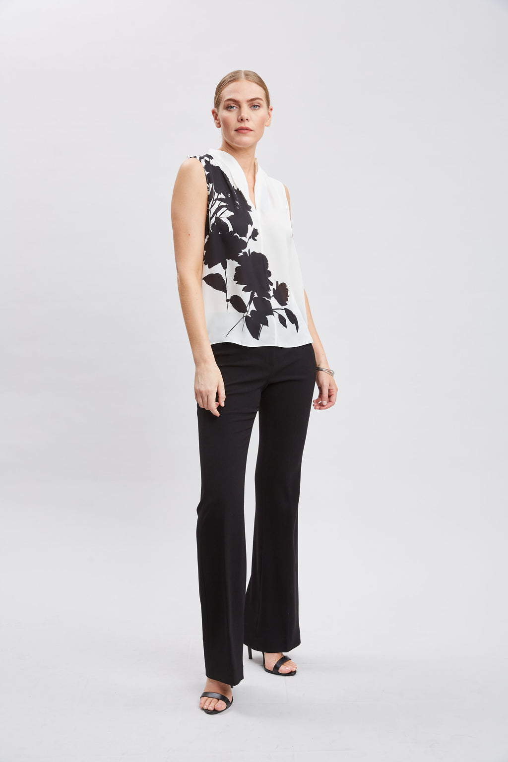 Women Midnight Garden Sleeveless Silk Top  | Elie Tahari