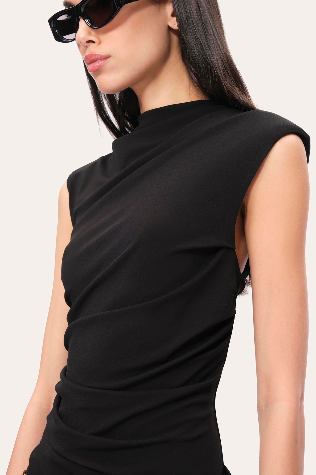 Women Draped Jersey Knit Black | Elie Tahari