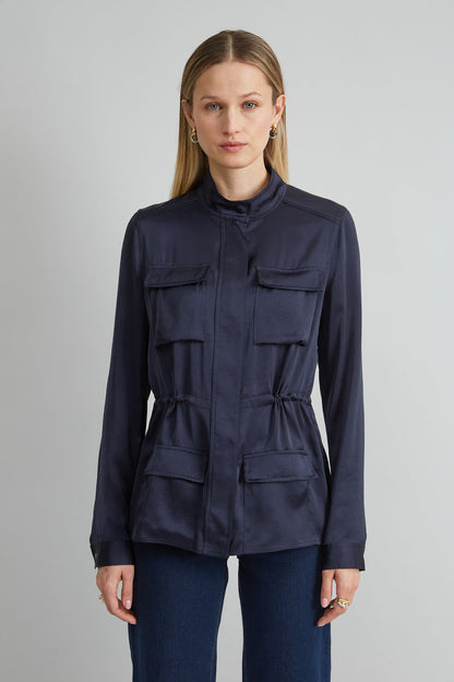 Women Satin Utility Jacket  | Elie Tahari