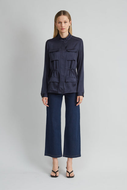 Women Satin Utility Jacket  | Elie Tahari