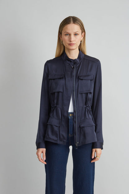 Women Satin Utility Jacket  | Elie Tahari