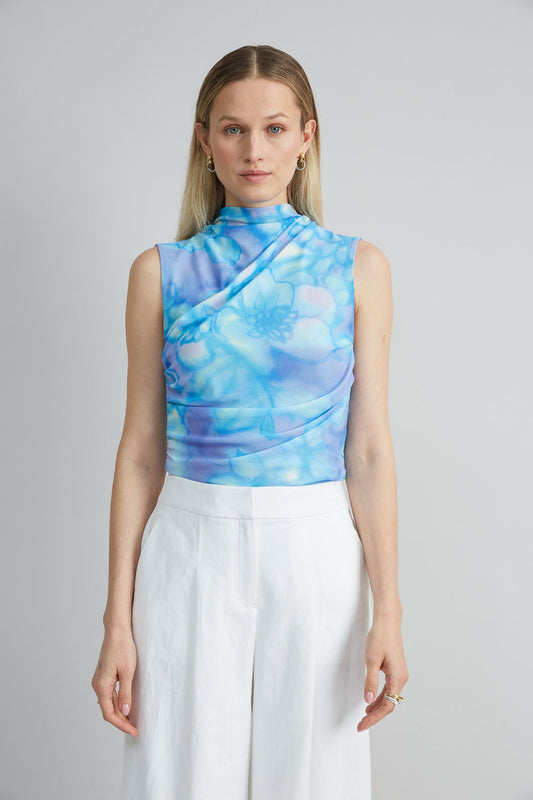 Women Watercolor Garden Mesh Knit  | Elie Tahari