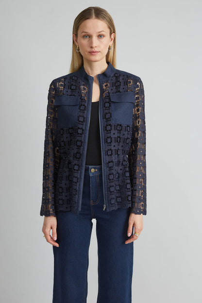Women Lace Utility Jacket  | Elie Tahari