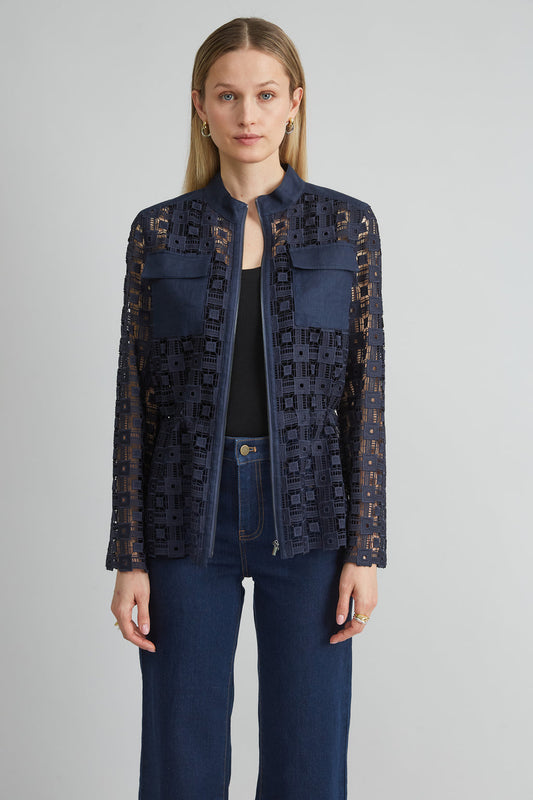 Women Lace Utility Jacket  | Elie Tahari