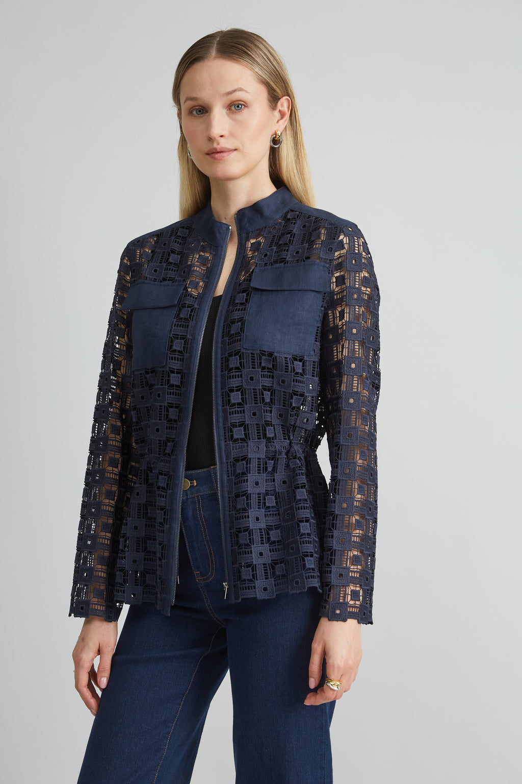 Women Lace Utility Jacket  | Elie Tahari