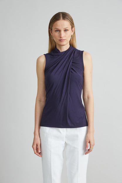 Women Sleeveless Twist Neck Knit  | Elie Tahari