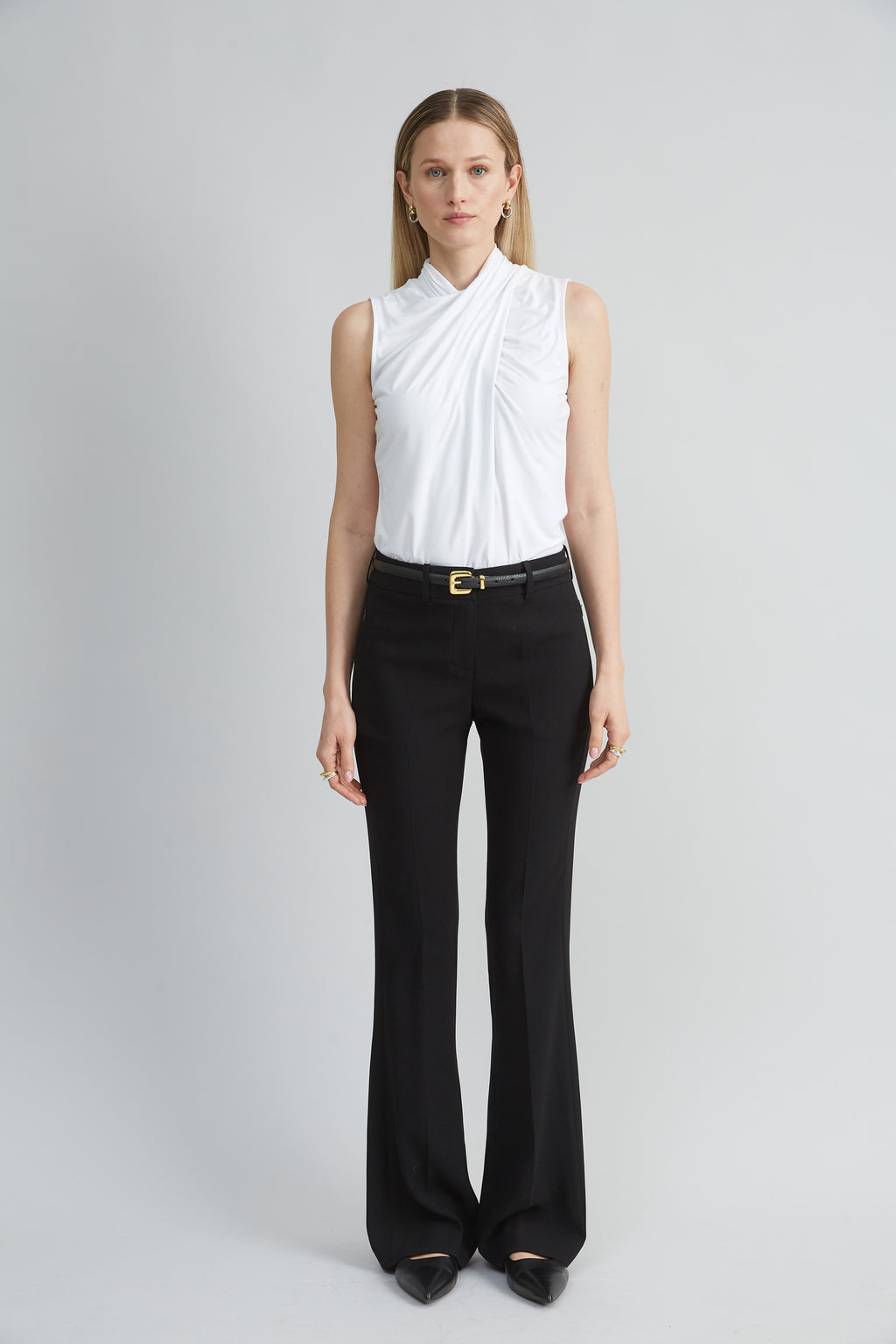 Women Sleeveless Twist Neck Knit  | Elie Tahari