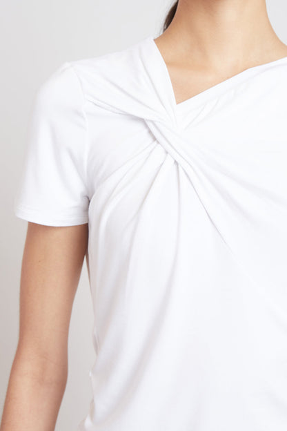 Women Asymmetric Knot T-Shirt  | Elie Tahari