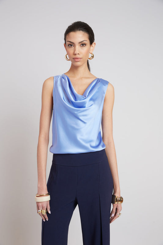 Women Silk Cowl Neck Top  | Elie Tahari