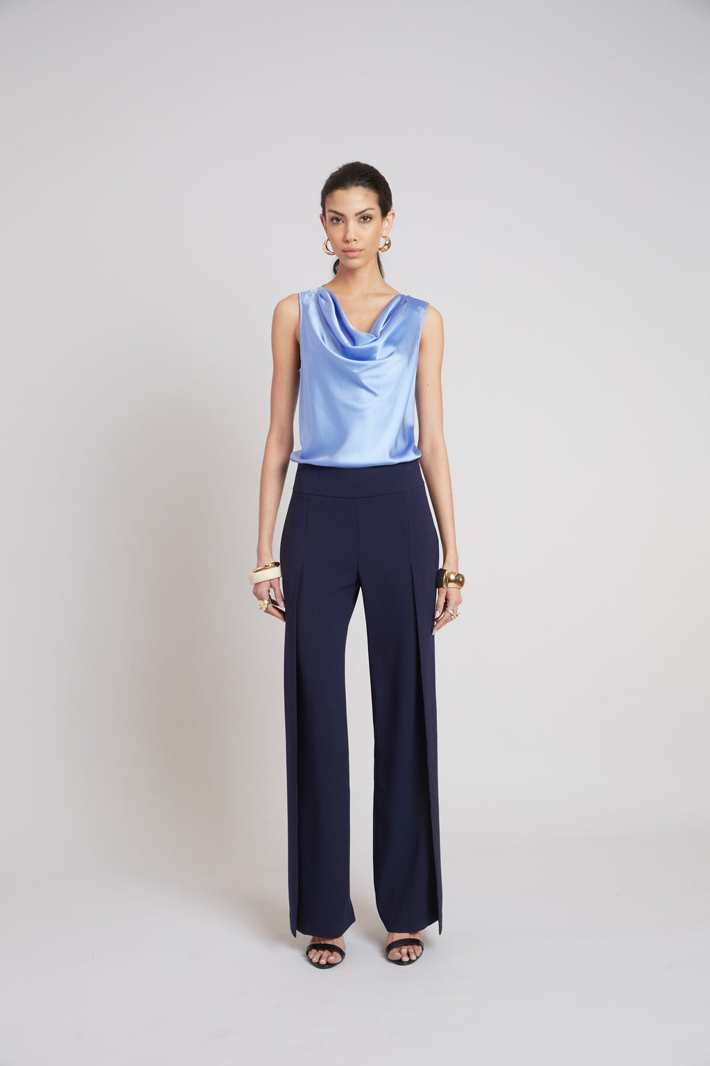 Women Silk Cowl Neck Top  | Elie Tahari