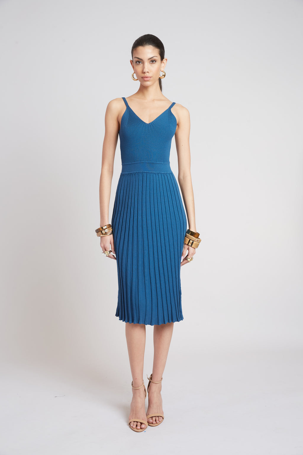 Women Rib Knit Dress Ocean | Elie Tahari