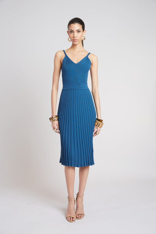 Women Rib Knit Dress Ocean | Elie Tahari