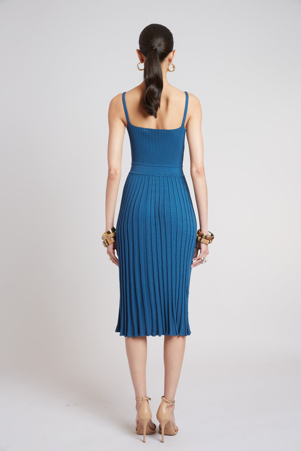 Women Rib Knit Dress Ocean | Elie Tahari
