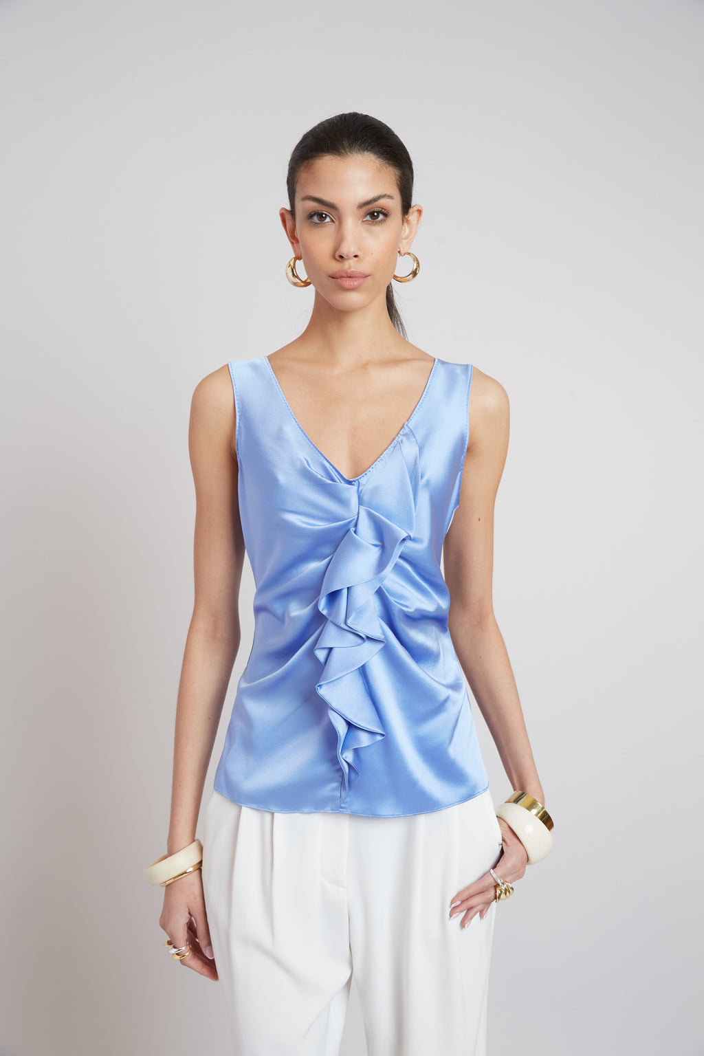 Women Silk Cascade Top  | Elie Tahari