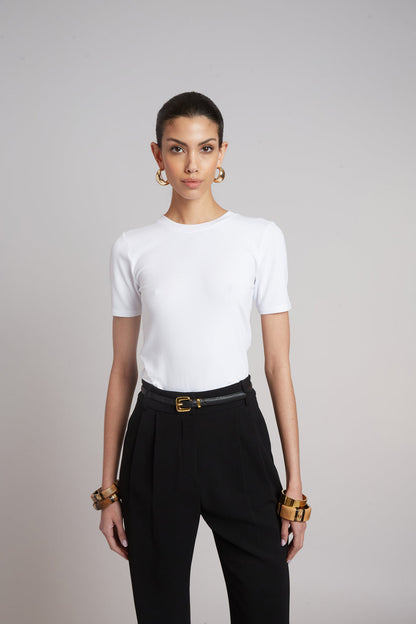 Women Classic Rib Tee  | Elie Tahari